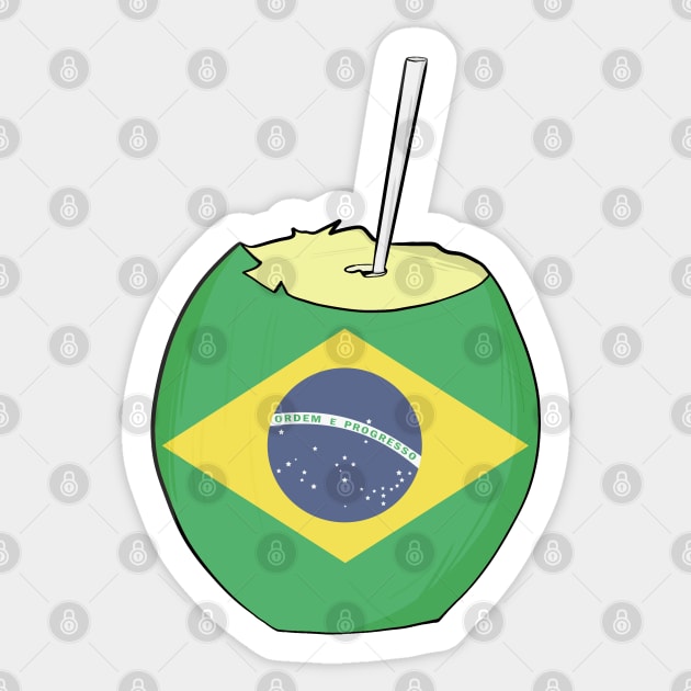 A Brazilian coconut Sticker by DiegoCarvalho